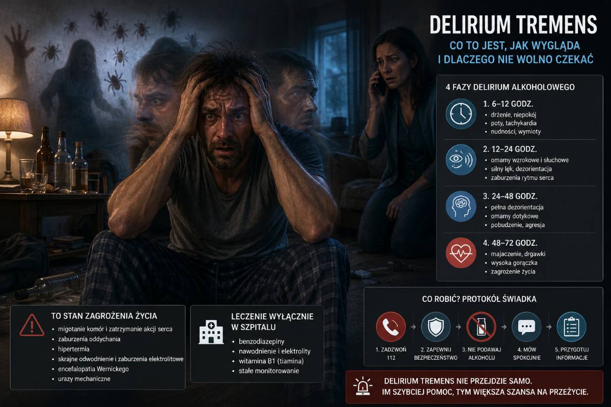 Delirium tremens – co to jest, jak wygląda i dlaczego nie wolno czekać?